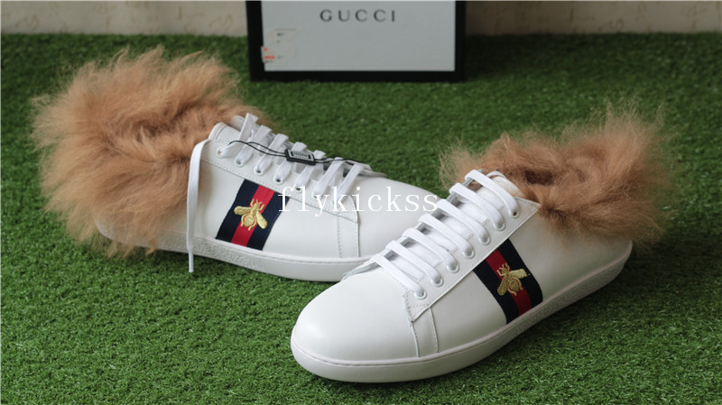GC Ace Embroidered Bee Fur-Lined Sneaker